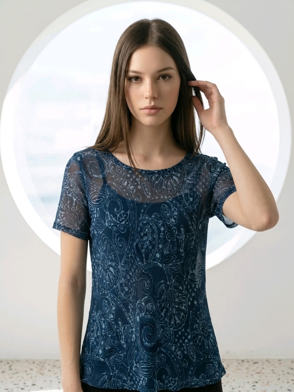 VTG 90s Carole Little Sheer Paisley Blouse - Boho Whimsigoth - Size 8